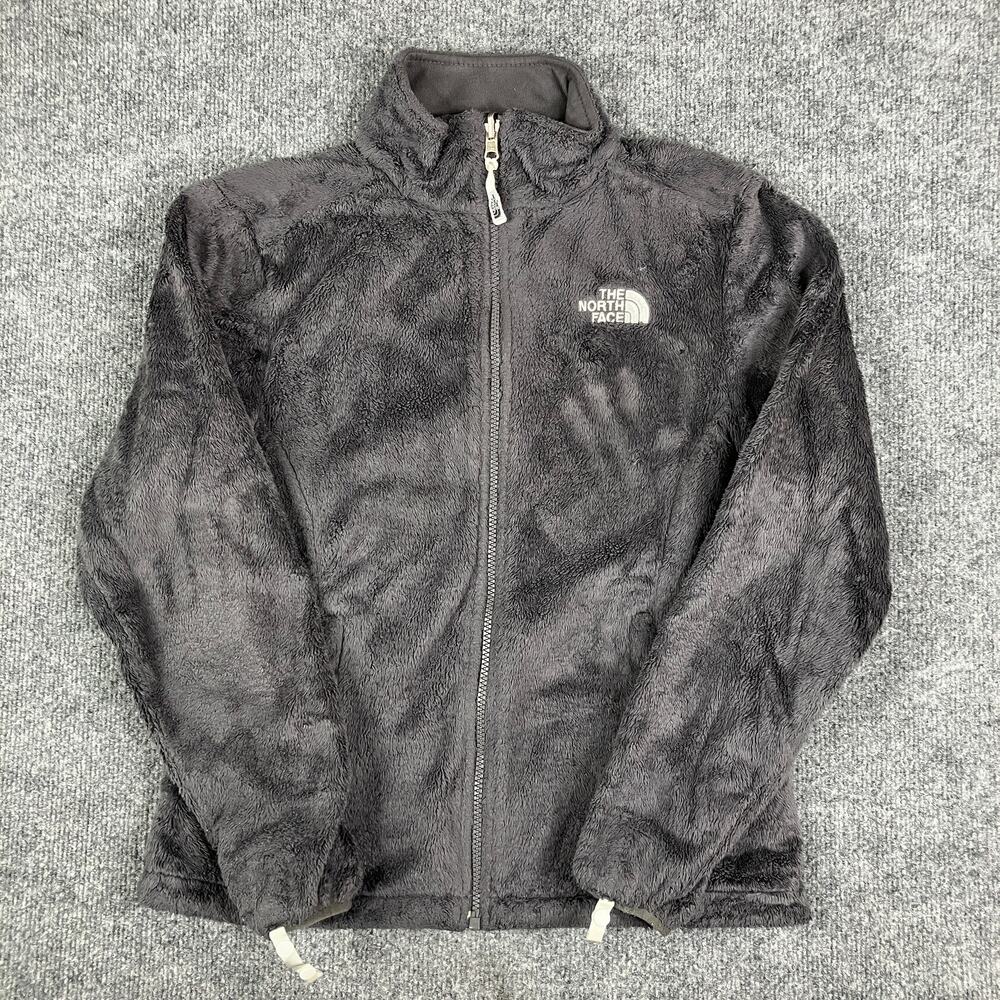 The North‎ Face Osito Jacket Womens Size S/P Gray Fuzzy Fleece Full Zip Warm